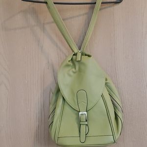 Olive green reversible strap bag
